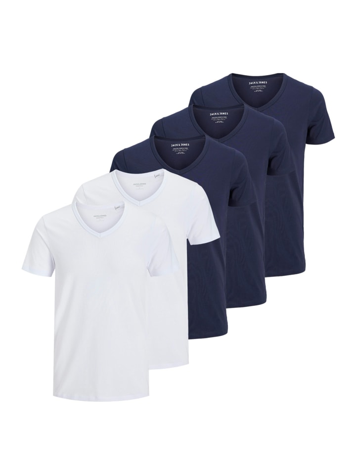 T-Shirt Essentials in Dunkelblau / weiß