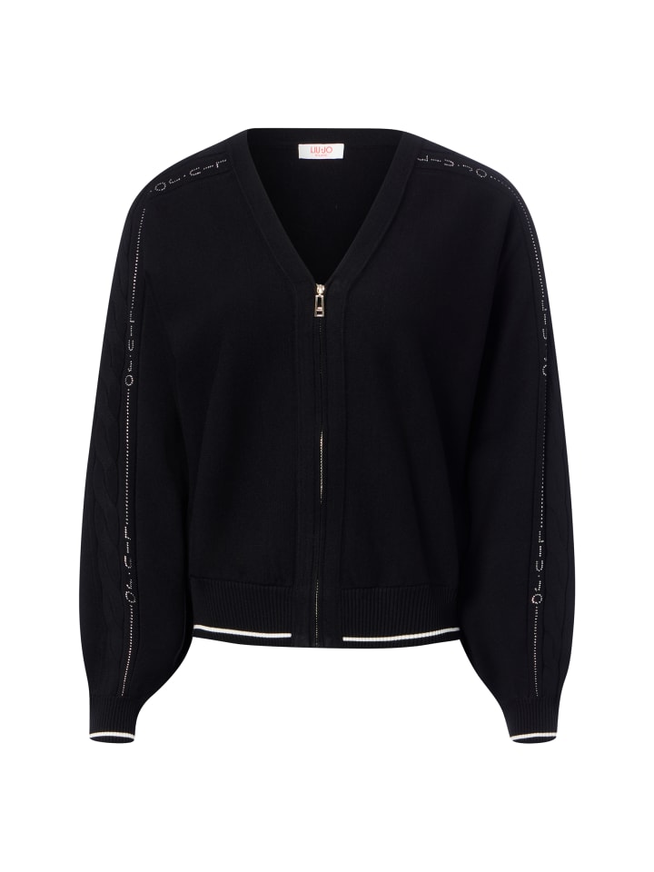 Strickjacke in schwarz - 0001