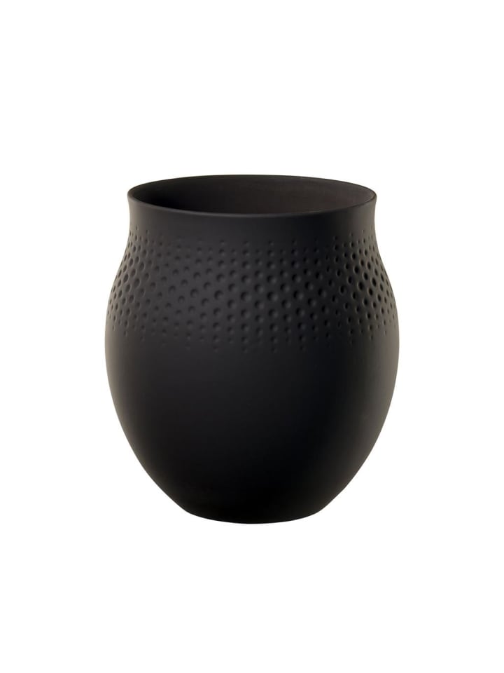 Vase Manufacture Collier in Noir 18 cm