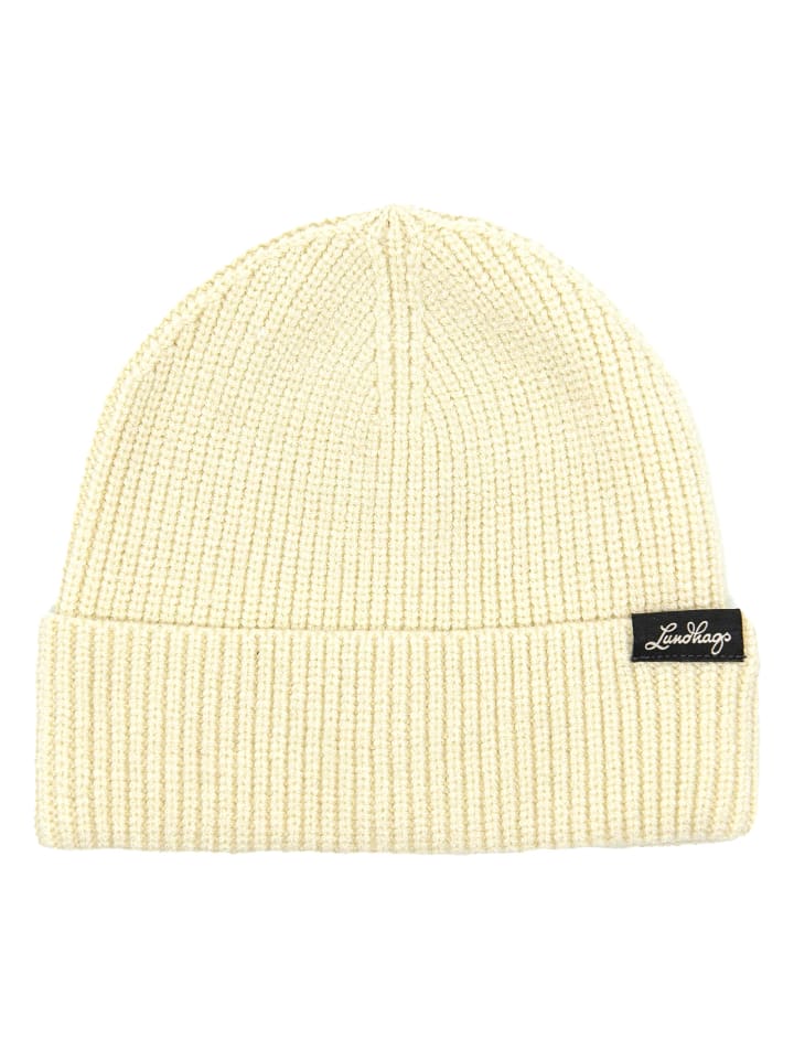 Core Ribbed Beanie in Creme