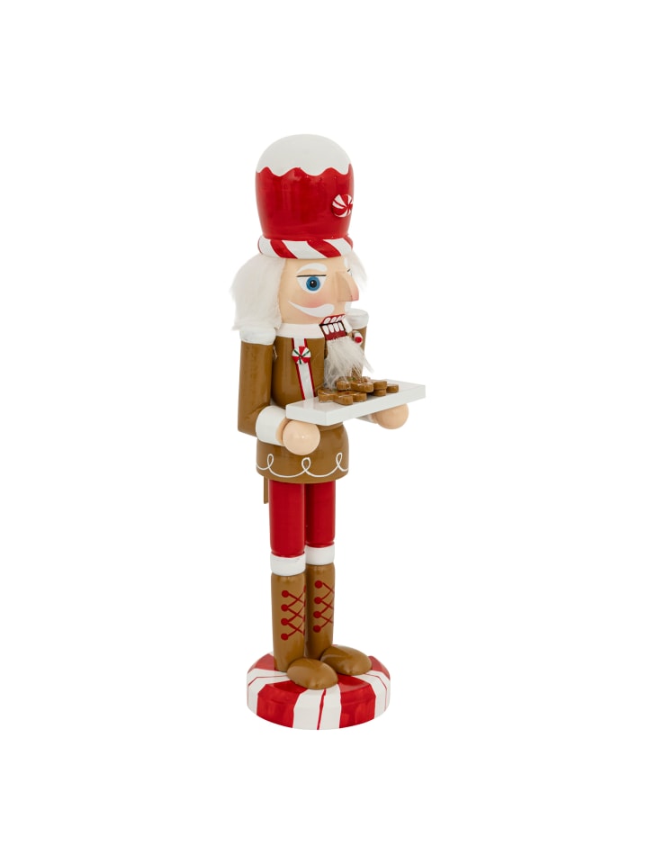 Nussknacker-Figur aus Lebkuchen in Mehrfarben, 25 cm