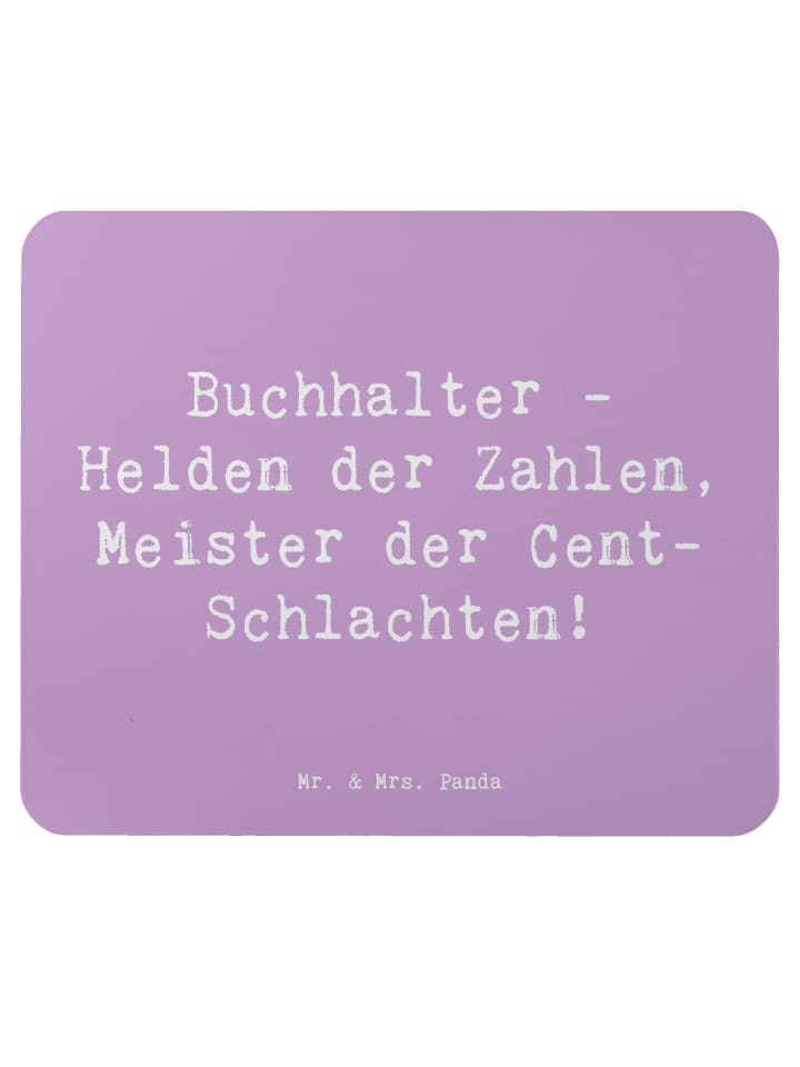 Mauspad Spruch Buchhalter Helden mit Spruch in Lavendeltraum
