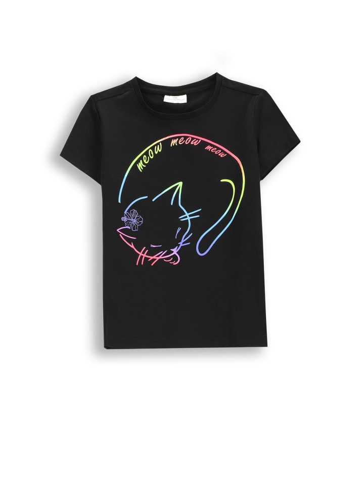 T-Shirt mit kurzen Ärmeln in schwarz