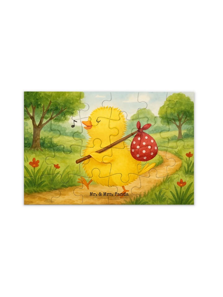 Puzzle Küken Wander Design ohne Spruch in Weiß