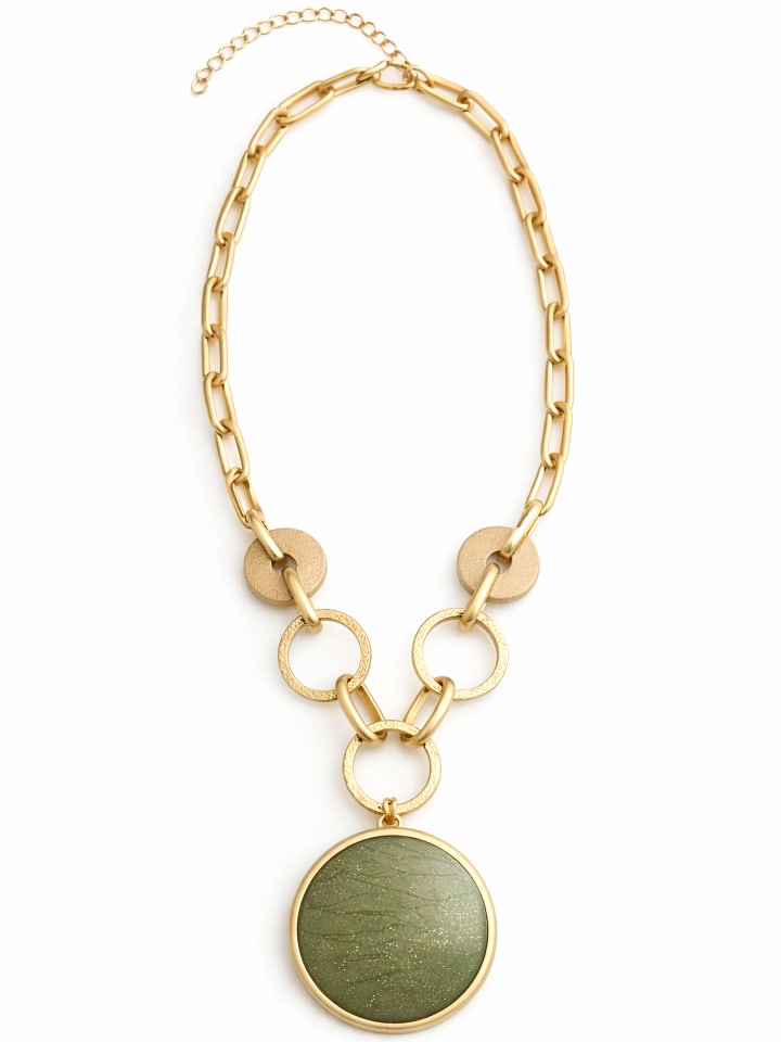Kurze Kette " Evina " in khaki