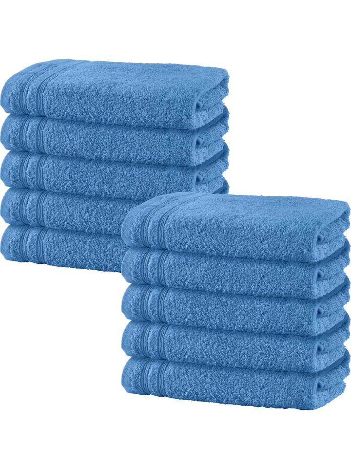 Badetuch 10er-Pack Heidelberg in hellblau