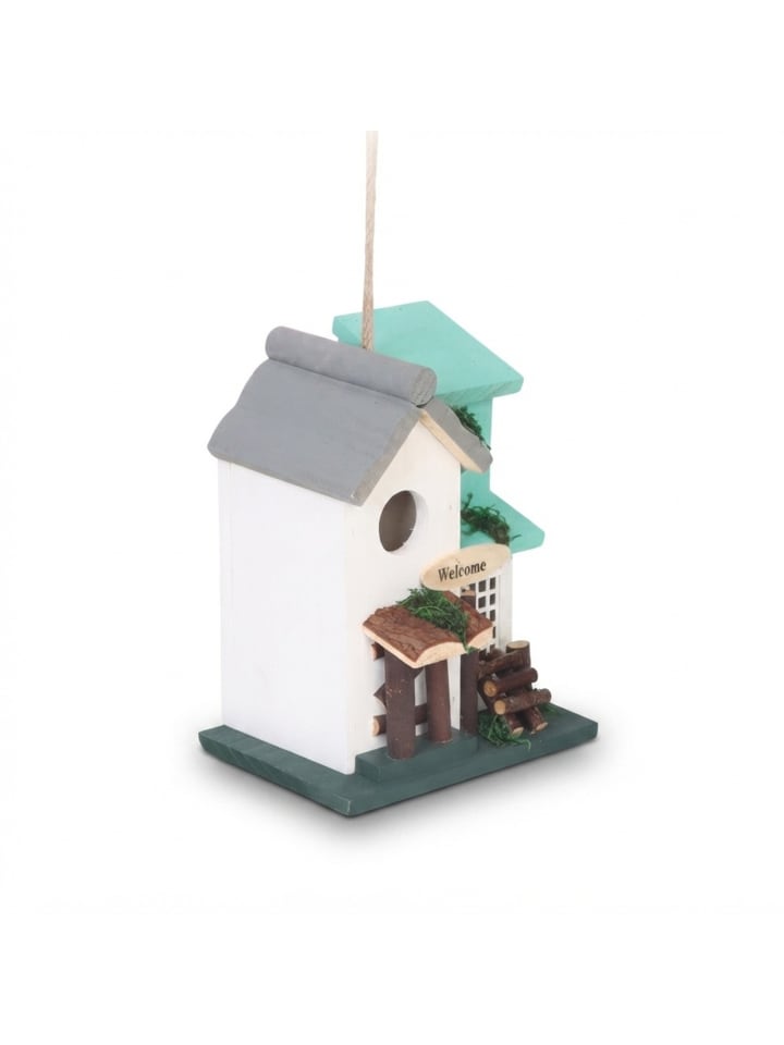Deko Vogelhaus in Bunt – (B)18 x (H)23 x (T)13 cm