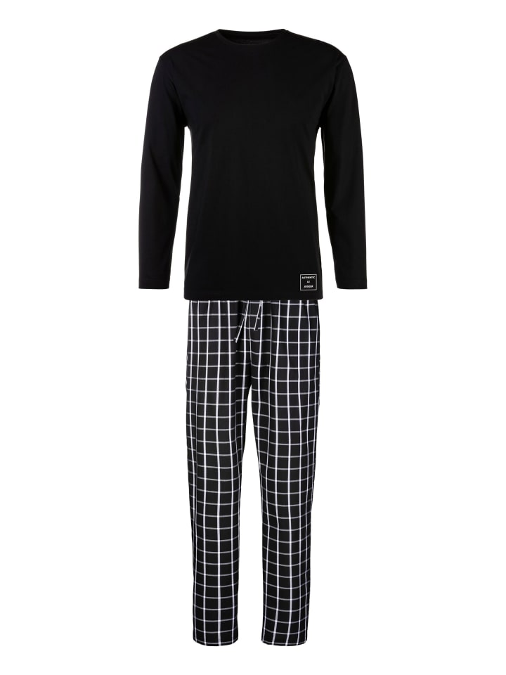 Pyjama in schwarz-kariert