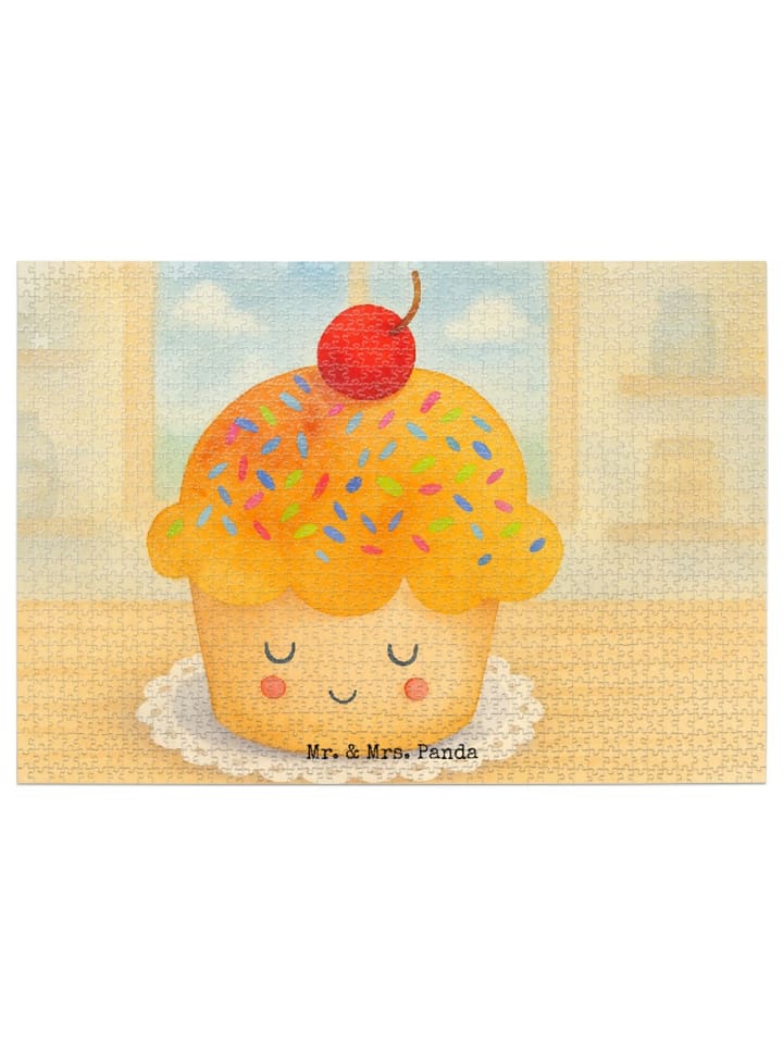 Puzzle Cupcake Design ohne Spruch in Weiß