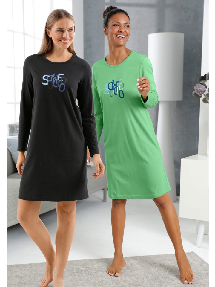 Sleepshirts in apfel + schwarz