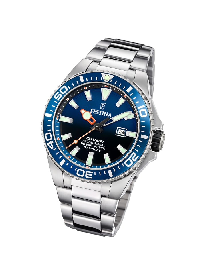 Analog-Armbanduhr Festina The Originals silber extra groß (ca. 46mm)