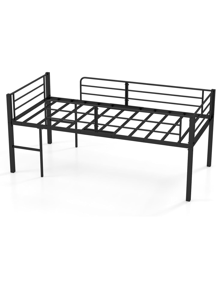 Kinderbett Hochbett 90x200 cm in Schwarz