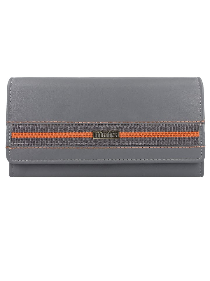Don Leonardo Geldbörse RFID Leder 18 cm grau