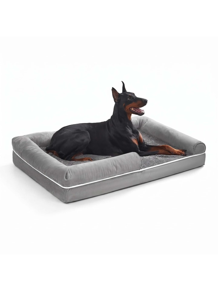 Hundebett Blomfy in Hellgrau - (B)120 x (H)20 x (T)85 cm