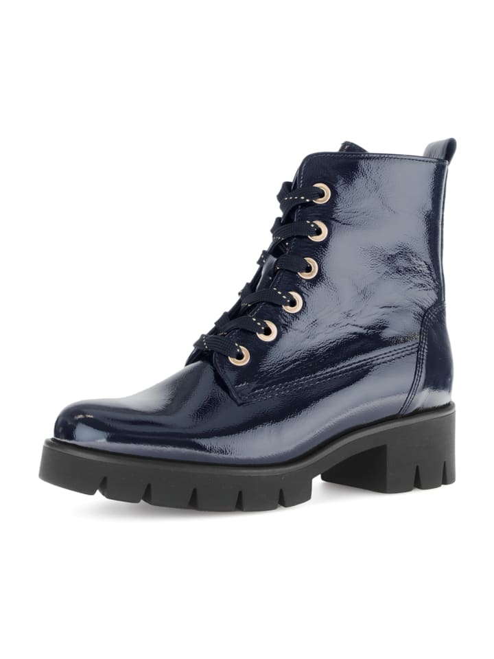Schnürstiefeletten in Blau