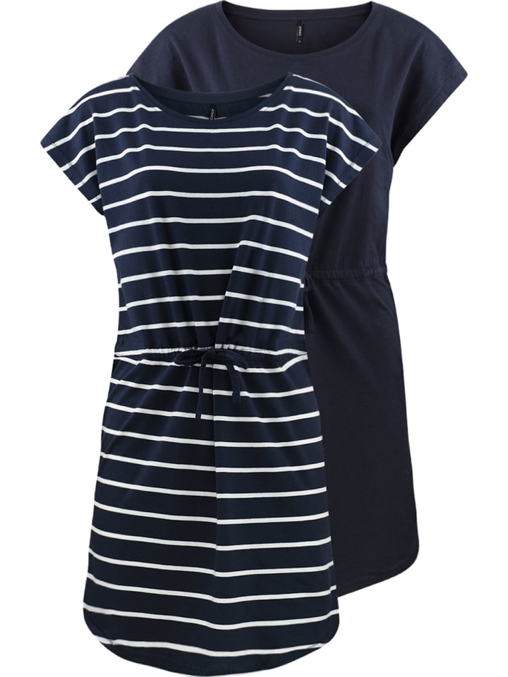 Kleid ONLMAY S/S DRESS 2er Pack in Blau