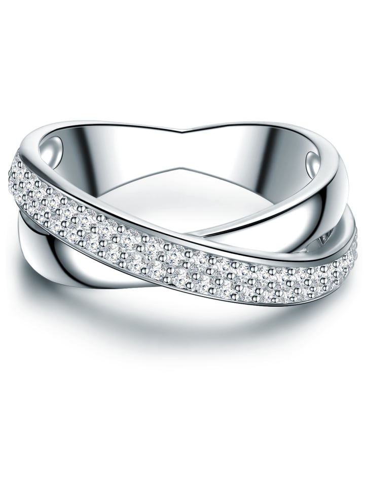Ring aus Sterling Silber mit Zirkonia in silber