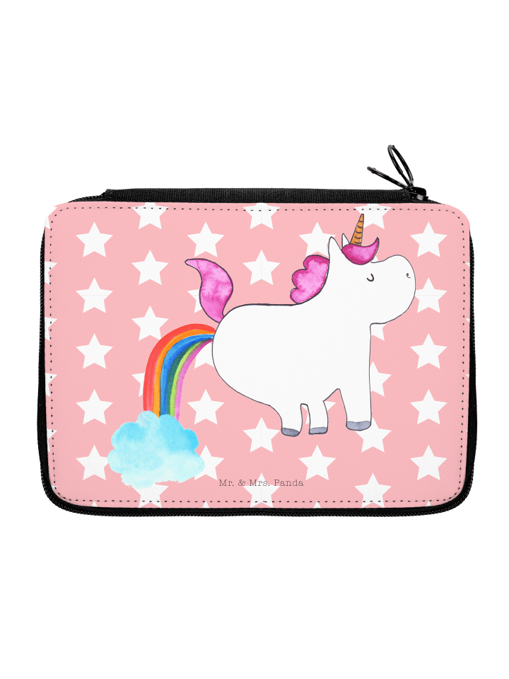 Schreibmappe Einhorn Pupsen ohne Spruch in Rot Pastell