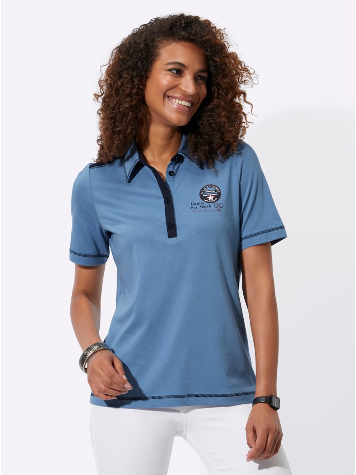 Shirt in mittelblau