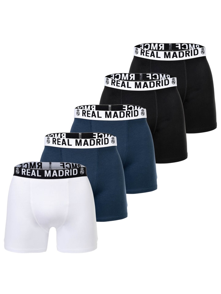 Boxershort 5er Pack in Weiß/Dunkelblau/Schwarz