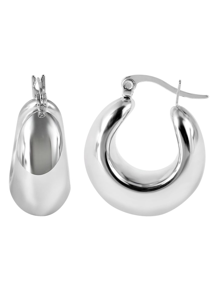 Damen Ohrringe – Creole aus Edelstahl in silber