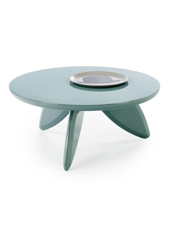 Couchtisch Soraya Blau Hochglanz 80 / 80 / 36cm