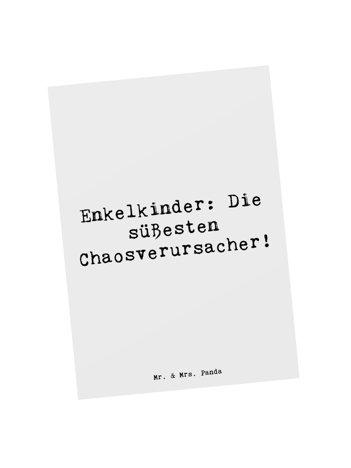 Postkarte Enkelkinder: Die süßesten Chaosverurs... in Weiß