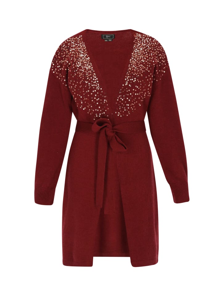 Women Cardigan in burgundy