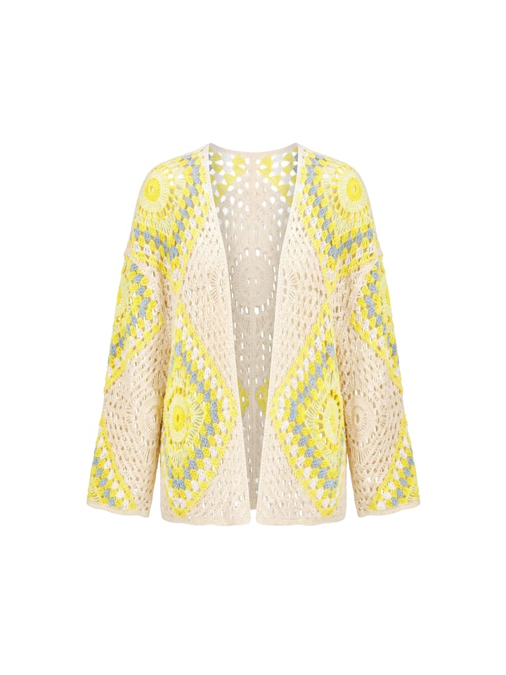 Women Cardigan in Yellow