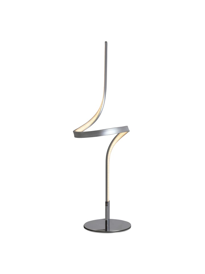LED Tischleuchte "LOOP LINE" in silber - (L)16 cm x (B)16 cm x (H)63 cm - EEK G