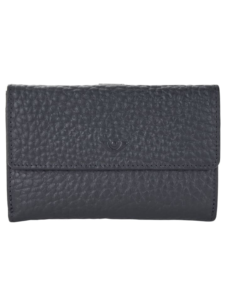Hirsch Brenna Geldbörse Leder 15 cm blau