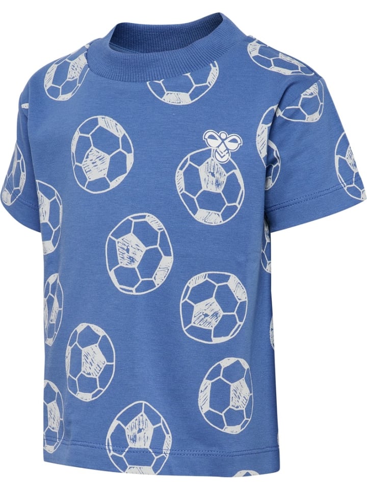 Shirt "Hmlmini Loose Aop T-Shirt S/S" in Blau
