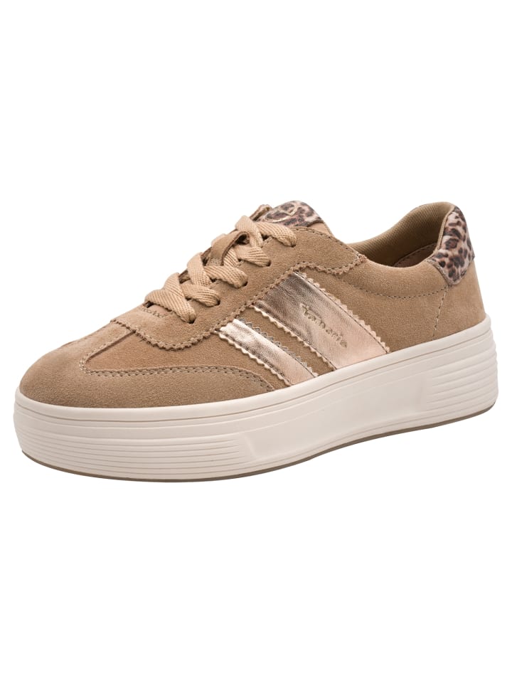 WIDE FIT Sneaker in CAMEL SUEDE