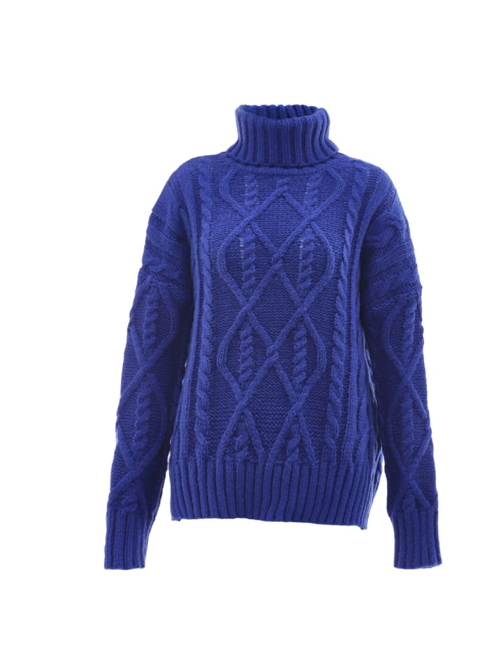 Damen Rollkragenpullover in KÖNIGSBLAU