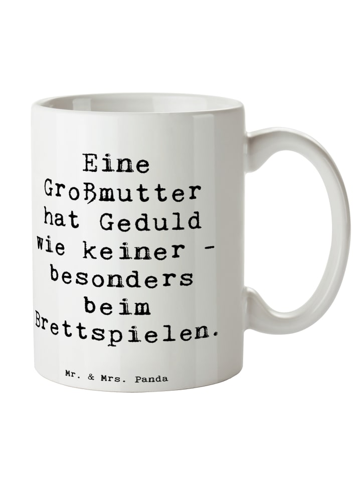 Tasse Großmutter Geduld mit Spruch in Weiß