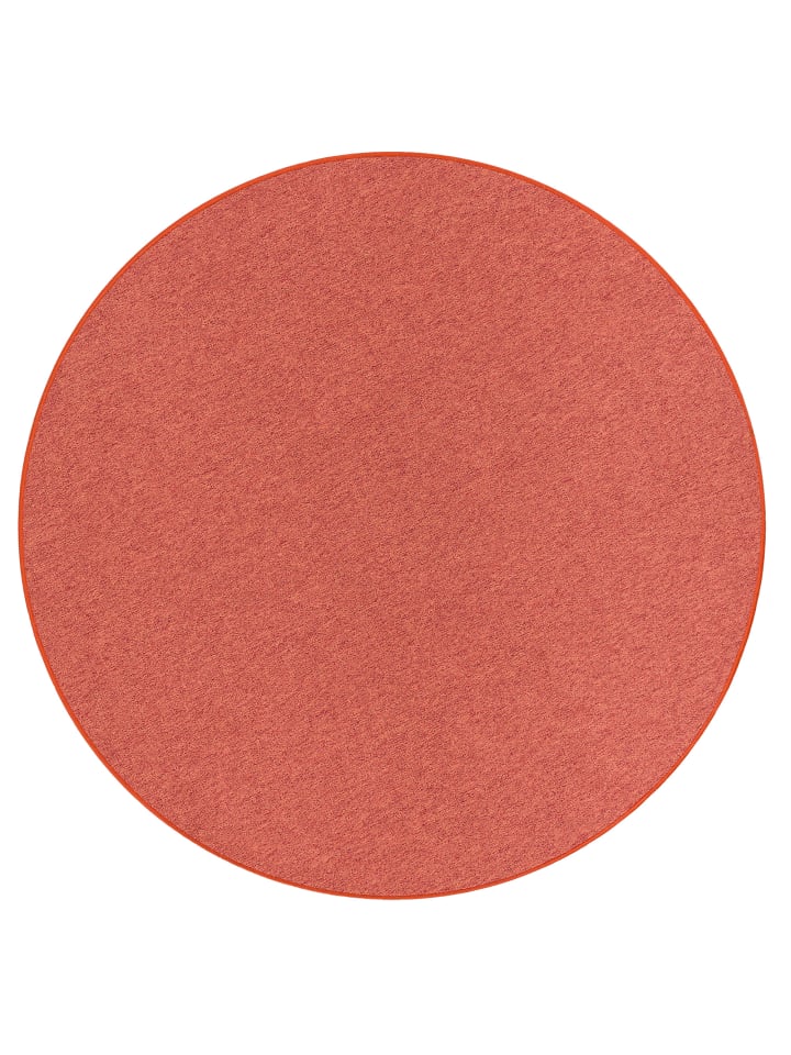 Velours-Teppich Strong Rund in orange