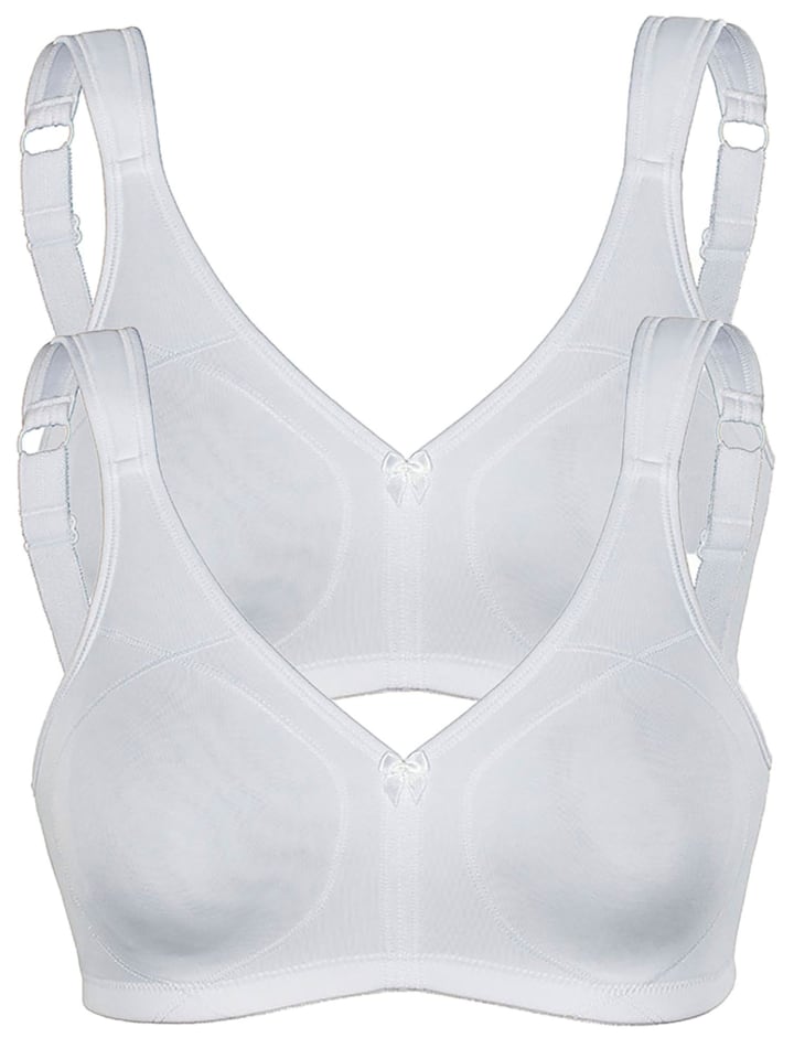 2er Sparpack Sport-BH ohne Bügel in Weiss Weiss