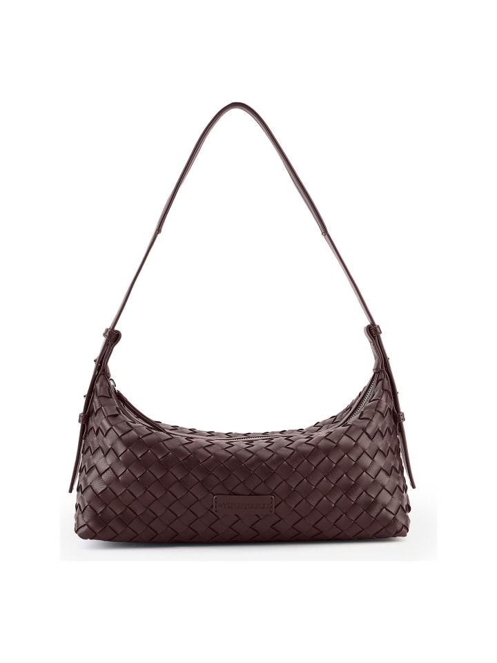 Marie Schultertasche 33 cm aubergine