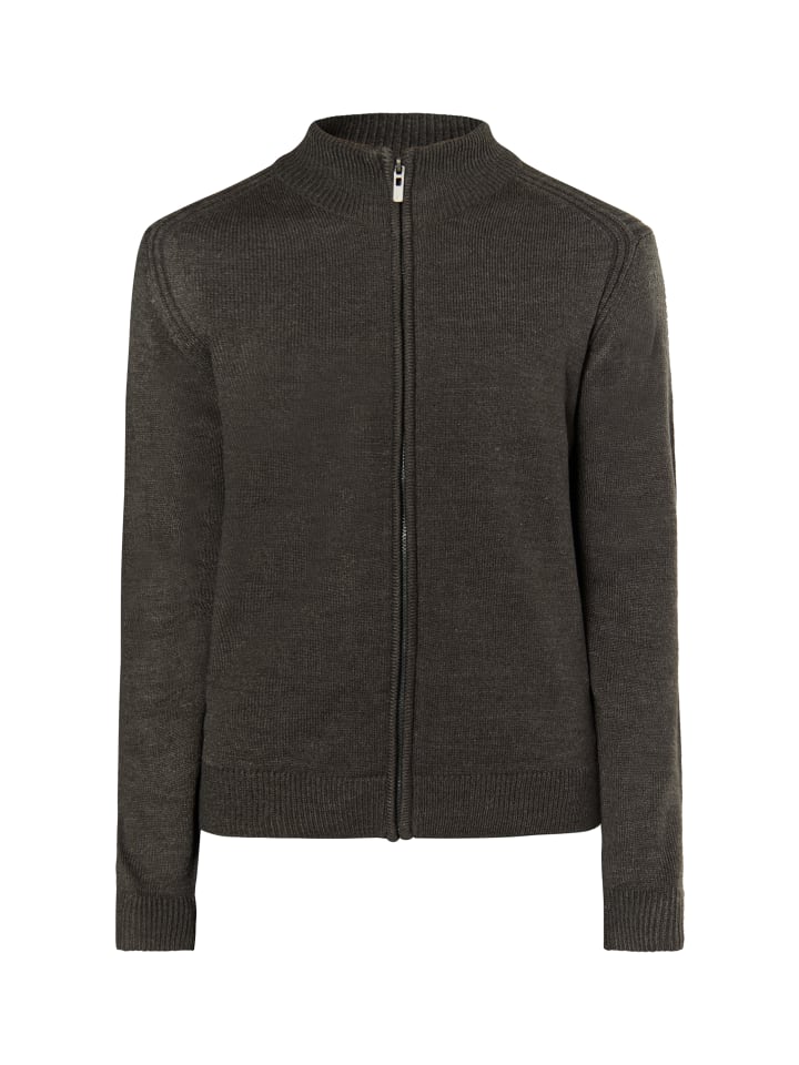 Herren Cardigan in Dunkelgrau Melange