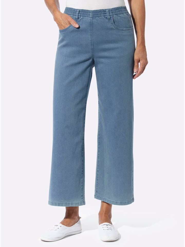 Doppelpack Jeans in blue-bleached + weiß