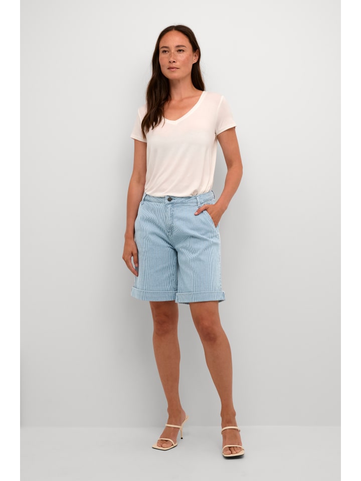 Shorts CUmilky Loose fit in Blue/White Stripe