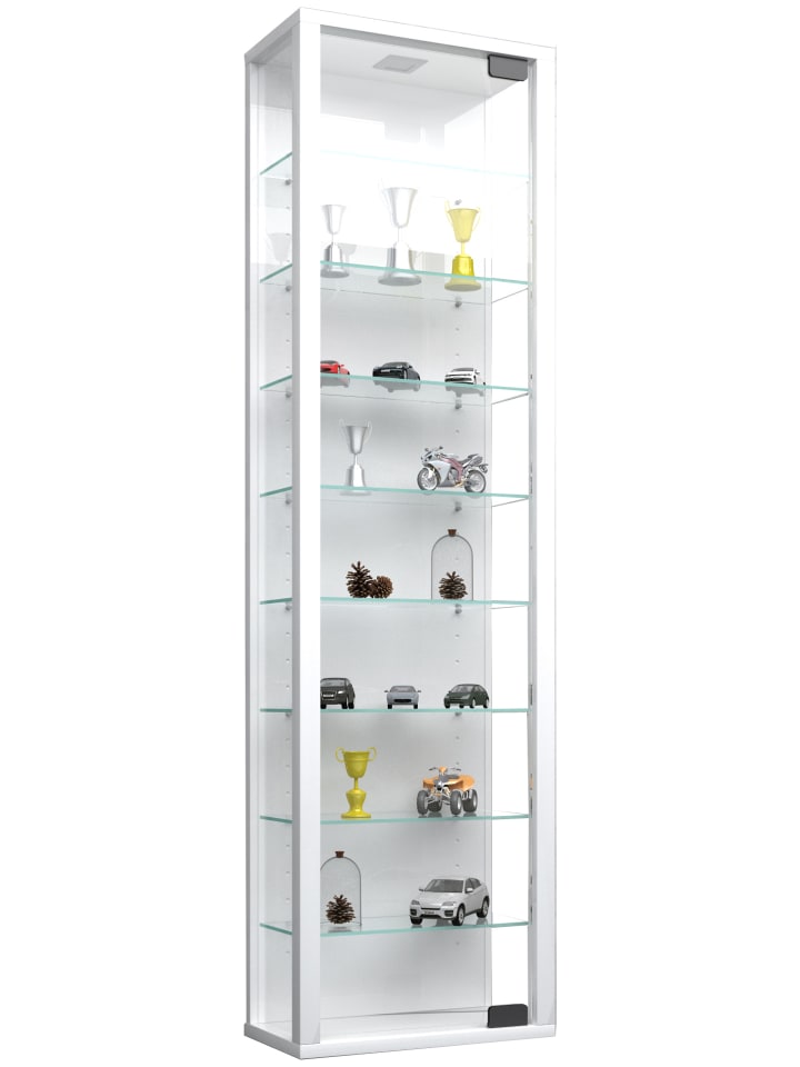 Wandvitrine Hängevitrine Glasvitrine Stano Maxi in Weiß
