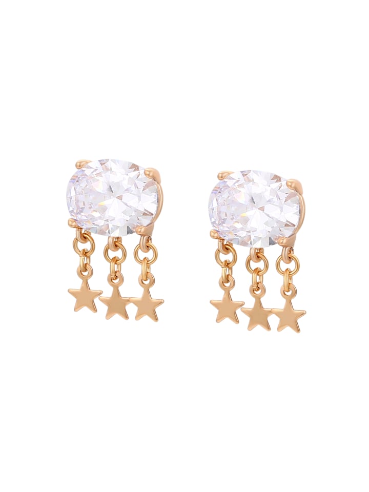 Women Earrings in Rose Gold White