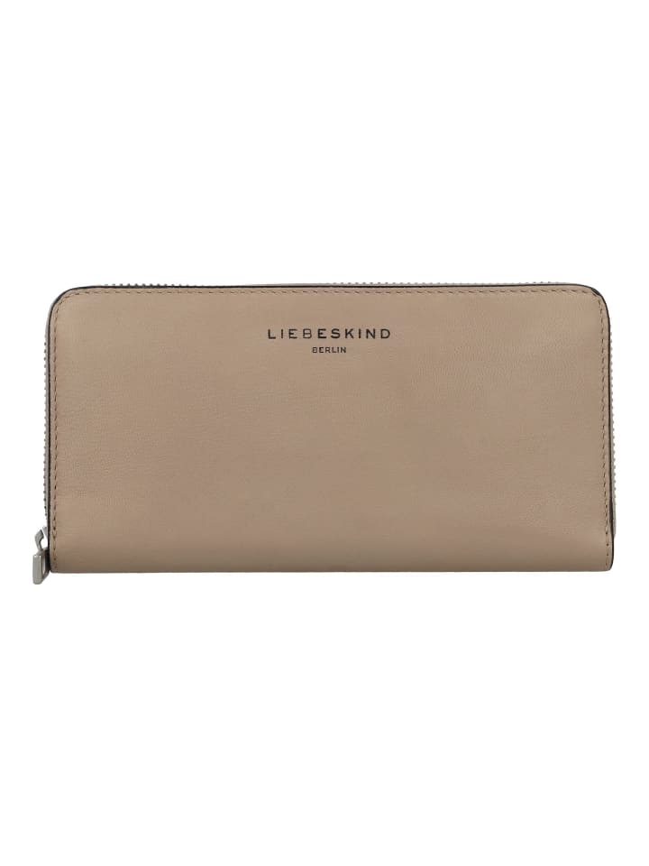 Sally Geldbörse Leder 19 cm stone