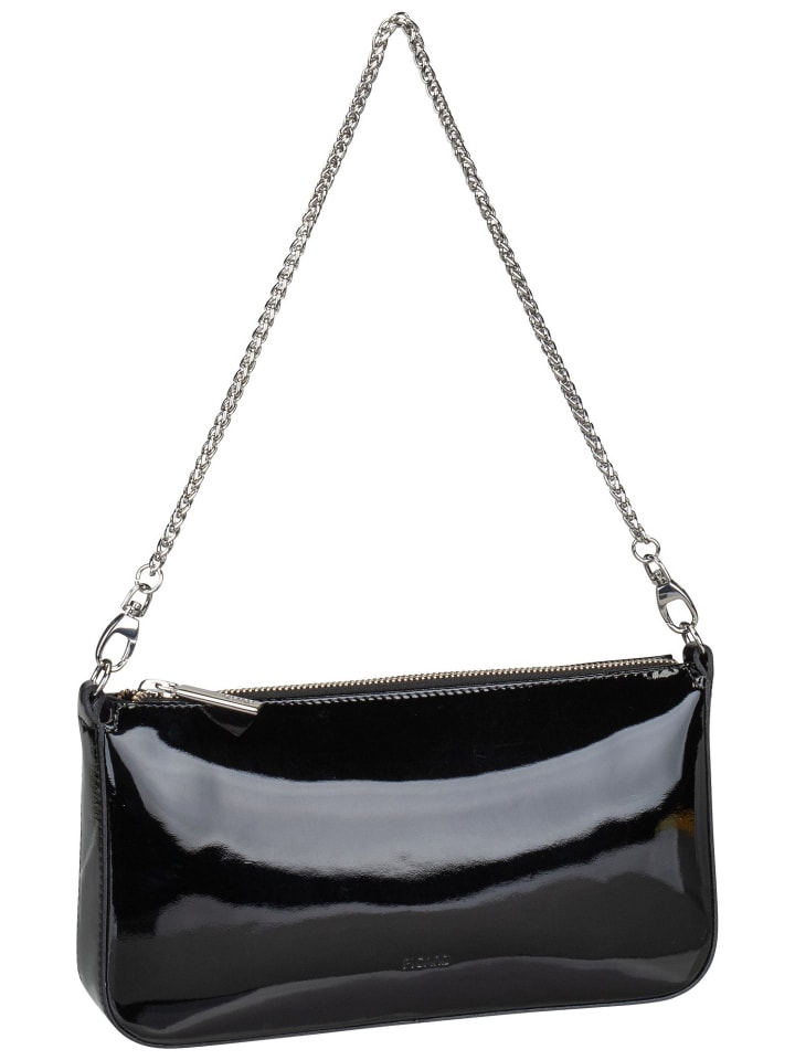 Handtasche Auguri in Schwarz/Lack