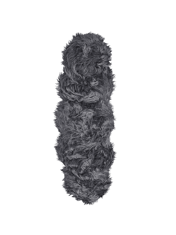 Schaffell MAMUNGARI in Grau - (W) 60 x (H) 6 x (L) 180 cm