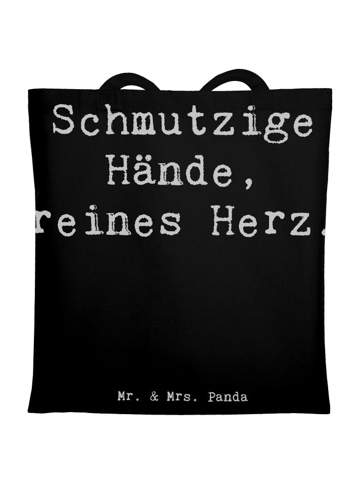 Tragetasche Reines Herz Kind mit Spruch in Schwarz