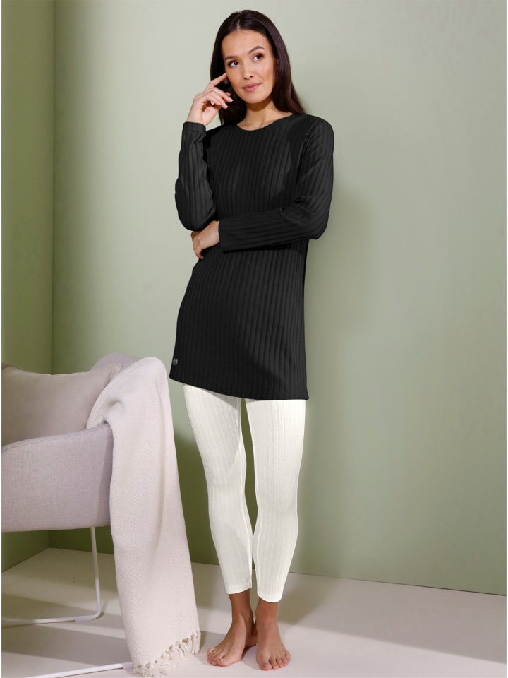 Modal-Longshirt in schwarz