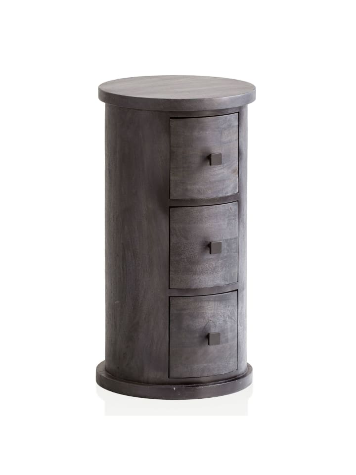 Sideboard in Schwarz / Mango / 34x34x65