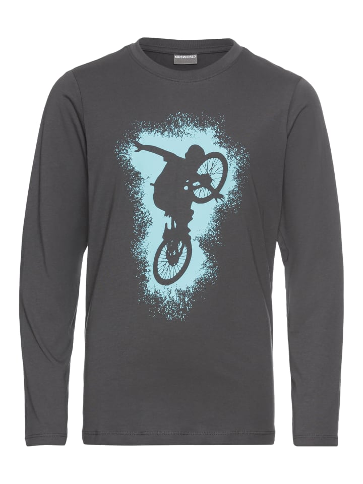 Langarmshirt in anthrazit